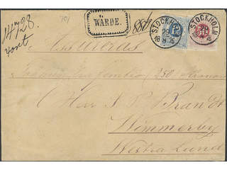 Sweden. Facit 26f, 21m on cover, 12+50 öre on beautiful insured cover sent from …