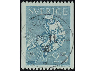Sweden. Facit 542A used , 1963 World icehockey champ. 25 öre green. EXCELLENT …