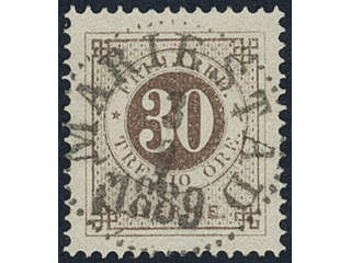 Sweden, Sverige, Sverige, Sverige. Facit 47d used, 30 öre grey-brown. EXCELLENT …