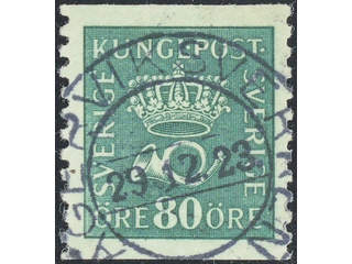 Sweden. Facit 165a used , 80 öre blue-green. EXCELLENT cancellation FAGERVIKSVERKEN …