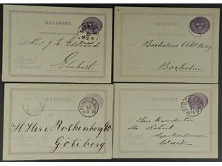 Sweden. Postal stationery, single postcard Facit bKe2CI , Postcard 6 öre with text C, …