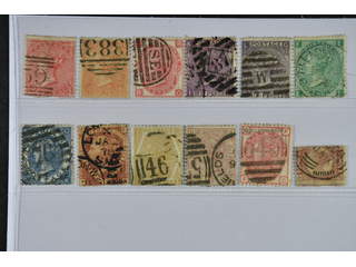 Britain. Used 1855–1873. All different, e.g. Mi 13Zz, 24, 28-30, 33-34, 37-38, 40-41. …