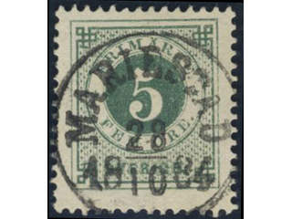 Sweden, Sverige, Sverige, Sverige. Facit 30i used, 5 öre bluish dark-green on calendered …
