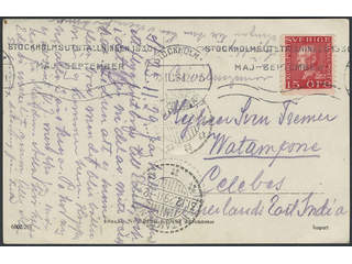Sweden. Facit 177A cover , 15 öre on picture postcard (Kungl. Slottet) sent from …