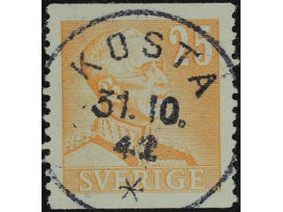 Sweden. Facit 277 used , 1940 Gustaf V large numerals 25 öre orange. EXCELLENT …