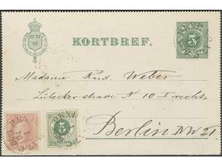 Sweden. Postal stationery, letter card Facit kB1, 43, 45 , Letter card 5 öre addtionally …