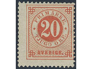 Sweden. Facit 33 ★, 20 öre red. Some short perfs. SEK 2300