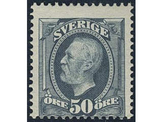 Sweden, Sverige, Sverige, Sverige. Facit 59 ★★, 1891 Oscar II 50 öre grey. SEK 2700