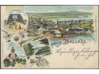 Sweden. Picture postcards, lot GRUSS AUS. X-COUNTY. Bollnäs and Gävle. Four used cards, …