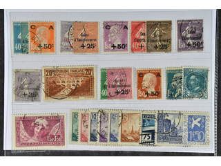 France. Used 1925–36. All different, e.g. Mi 226-28, 232-34, 242, 244-46, 248, 252-54, …