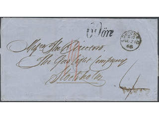 Sweden. Postage due mail. Lösenstpl 60 ÖRE på brevomslag sänt från LONDON E.C. 21.NO.66 …