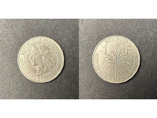 Guadaloupe 1 franc 1903, AU