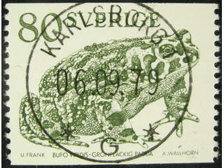 Sweden. Facit 1094 used , 1979 Animals 80 öre olive-green. EXCELLENT cancellation …