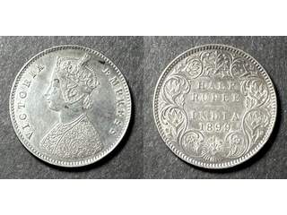 Indien Queen Victoria (1837-1901) 1/2 rupee 1899 C, AU
