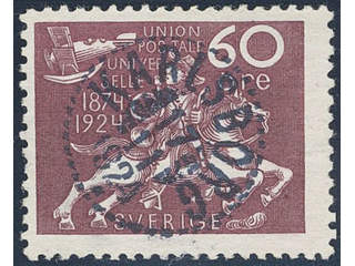 Sweden. Facit 221 used , 60 öre red-lilac. Superb cancellation KARLSBORG 17.11.1924. …