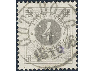 Sweden. Facit 42b used , 4 öre grey. Superb cancellation GÖTEBORG 7.10.1886.