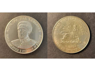 Ethiopia 10 dollars 1972 F NI, AU/UNC minor hairlines
