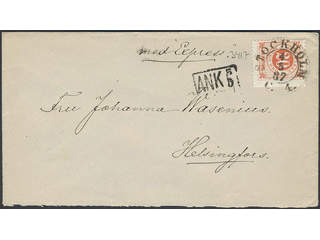 Sweden. Facit 46 cover, 20 öre on beautiful cover sent "by Express" from STOCKHOLM …