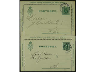 Sweden. Postal stationery, letter card Facit kB7 , Letter card 5 öre with edges and date …