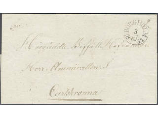 Sweden. H county. BORGHOLM 3.10.1831, arc postmark. Type 1 on cover sent to Karlskrona. …