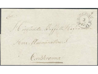 Sweden. H county. BORGHOLM 3.10.1831, arc postmark. Type 1 on cover sent to Karlskrona. …