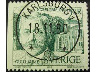 Sweden. Facit 1148 used , 1980 Nobel prize 1920 2 Kr green. EXCELLENT cancellation …