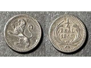Guatemala 1/4 real 1868, AU