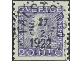 Sweden. Facit 179A used , 20 öre violet vertical perf. EXCELLENT cancellation FALSTERBO …