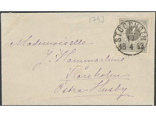 Sweden. Facit 29b on cover, Superb miniature envelope for printed matter, sent from …