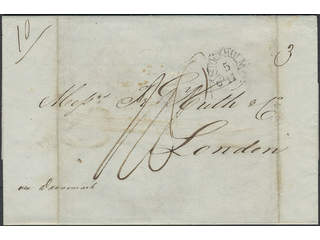 Sweden. Foreign-related cover. Great Britain. Letter sent from STOCKHOLM 5.11.1847 via …