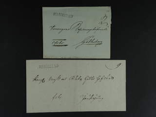 Sweden. R county. MARIESTAD, straight postmark. Four covers sent to Gothenburg and …