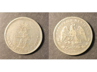 Mexico 50 centavos 1876 Ho F, VF