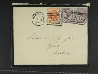 Britain. Michel 65, 86 cover , ½+2x1 p on cover sent from KINGHORN 4.JA.98 to Sweden. …