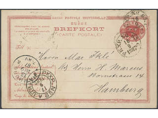 Sweden. Postal stationery, double postcard Facit bKd3 , Reply card 10+10 öre with unused …
