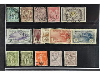 France. Used 1876–1927. All different, e.g. Mi 57 II, 62 I, 76, 81 I, 99, 132, 311-14. …