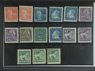 Sweden. ★★ 1920-34. All different, e.g. F 149A+C, 151A, 152C+Cbz, 153, 153bz, 155, …