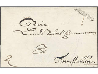 Sweden. A county. STOCKHOLM, ribbon postmark. Type 3 on cover (tear) sent to Tavastehus. …