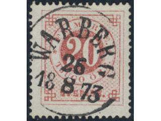 Sweden, Sverige, Sverige, Sverige. Facit 22c used, 20 öre red-light red. Superb …