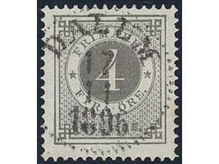 Sweden, Sverige, Sverige, Sverige. Facit 42c used, 4 öre light grey. Superb cancellation …