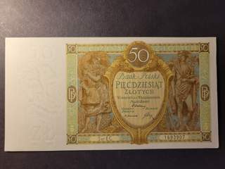 Poland 50 zlotych 1929, UNC