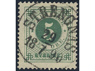 Sweden, Sverige, Sverige, Sverige. Facit 43e used, 5 öre emerald green. Superb …