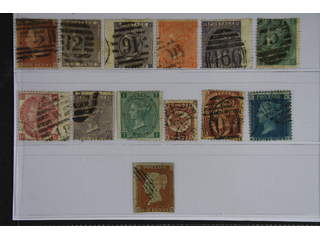 Britain. Used 1841-1870. All different, e.g. Mi 8B, 14, 20, 24-25, 27-29, 33, 37. Mostly …