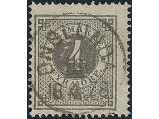 Sweden. Facit 18a used, 4 öre dark grey. EXCELLENT cancellation ONSLUNDA 18.4.1878. One …