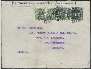 Sweden. Facit 79 cover, 4×5 öre on cover with content sent from STOCKHOLM 16.11.12 to …