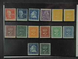 Sweden. ★★ 1920-36. Small coilstamps. All different, e.g. F 149C, 151C, 152C, 153, …