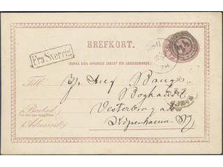 Sweden. Facit bKe6. DENMARK. Danish postmarks 24, FRA SVERRIG and HELSINGØR 7.POST 15.10 …