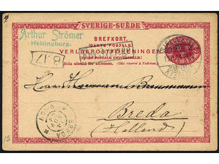 Sweden. Facit bKe13. Cancellations, DENMARK. Danish TPO cancellation SJÆLLANDSKE …