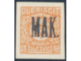 Denmark Schleswig. Facit 7 or Scott 7 (★) , 1920 Lion and Landscape 25 pf orange …