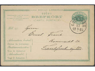 Sweden. Postal stationery, double postcard Facit bKd4 , Reply card 15+15 öre with unused …