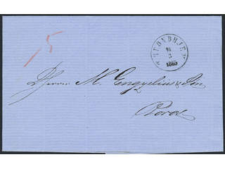 Norway. Prephilately. Very nice folded letter sent from TRONDHJEM 16.3.1865 to Röraas.